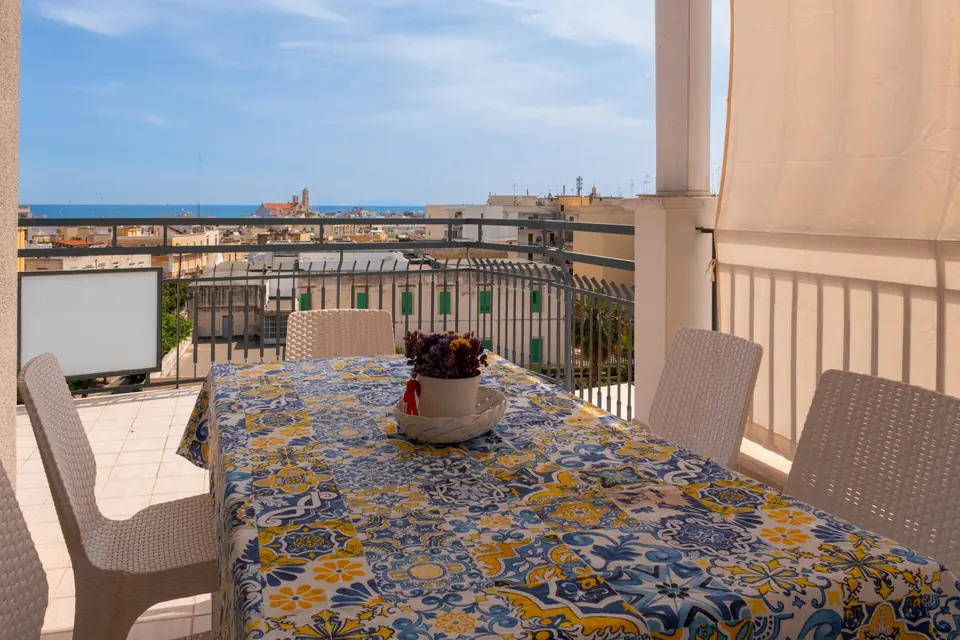 Attico vista mare, la terrazza